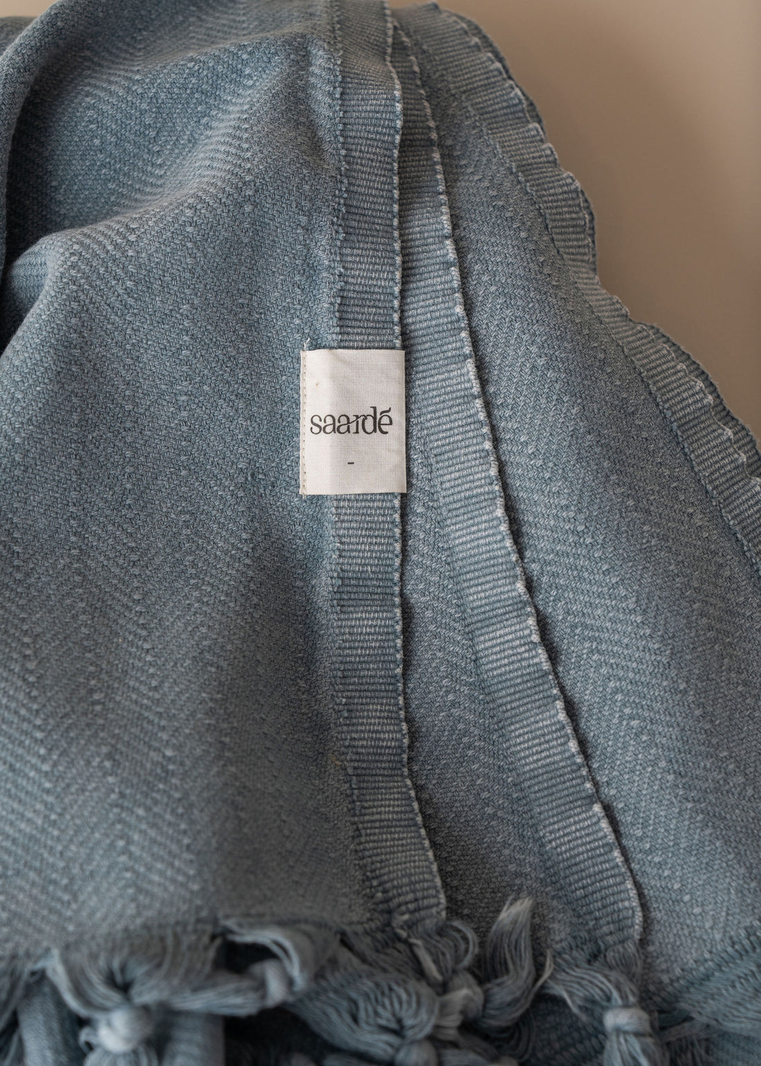 Vintage Wash Cotton Blanket | Pale Grey - - - Saardé - Saardé.