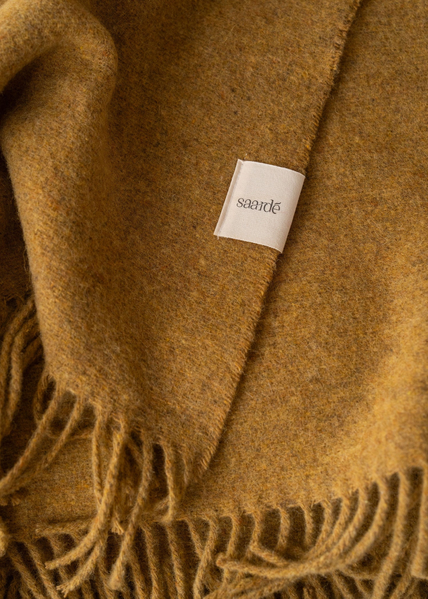 Merino Wool Throw | Mustard - - - Saardé - Saardé.