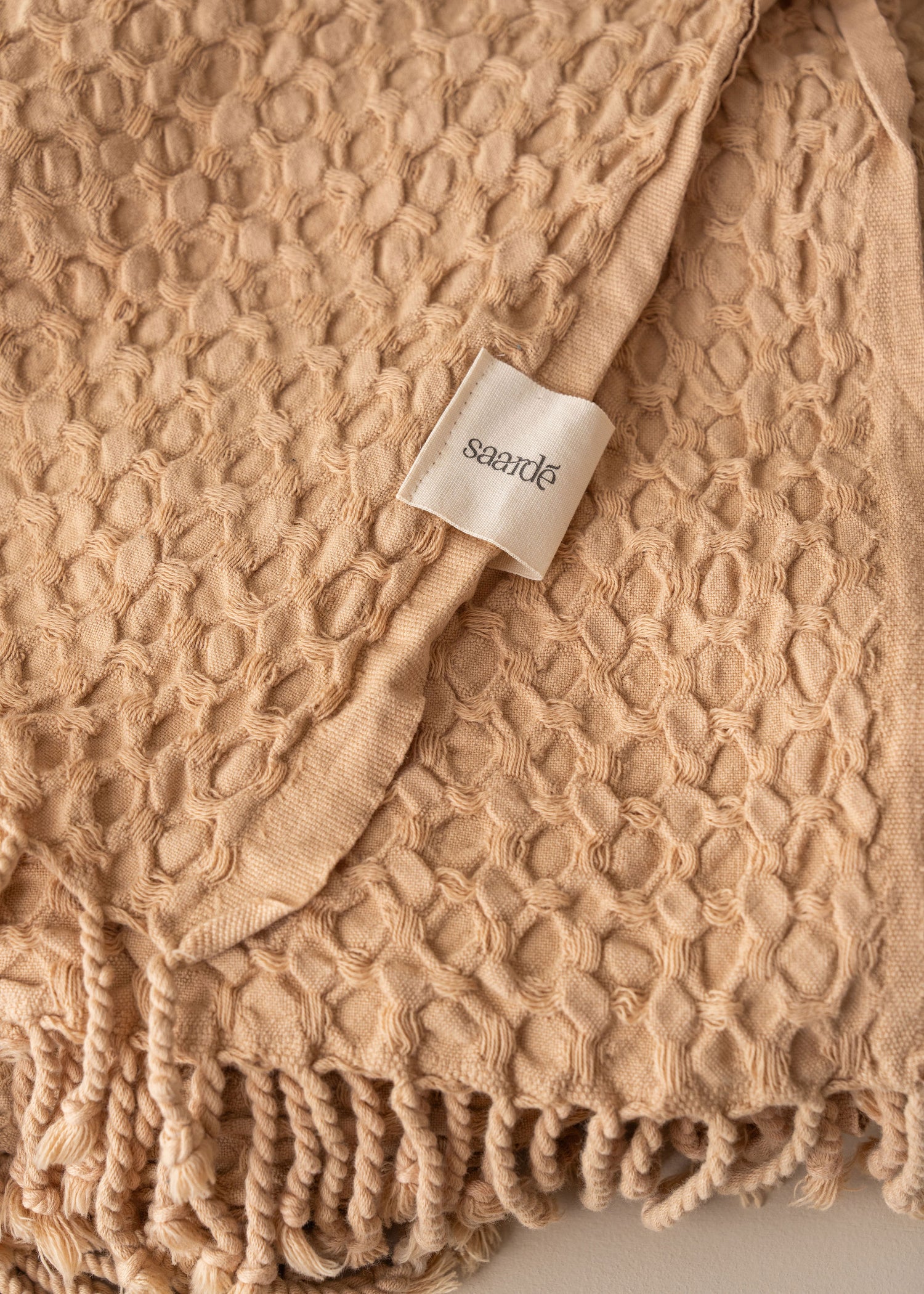 Corfu Cotton Throw | Nutmeg - - - Saardé - Saardé.