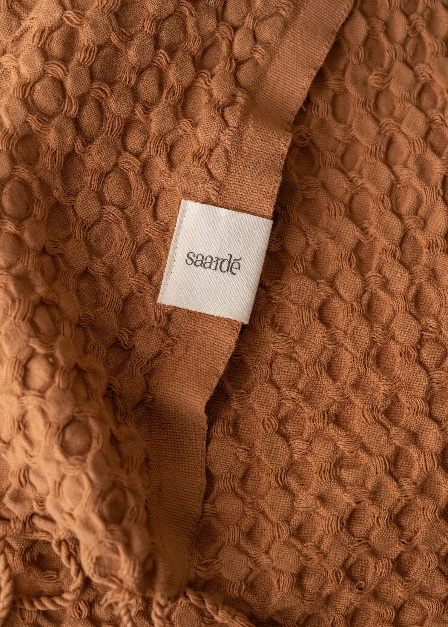 Corfu Cotton Throw | Terracotta - - - Saardé - Saardé.