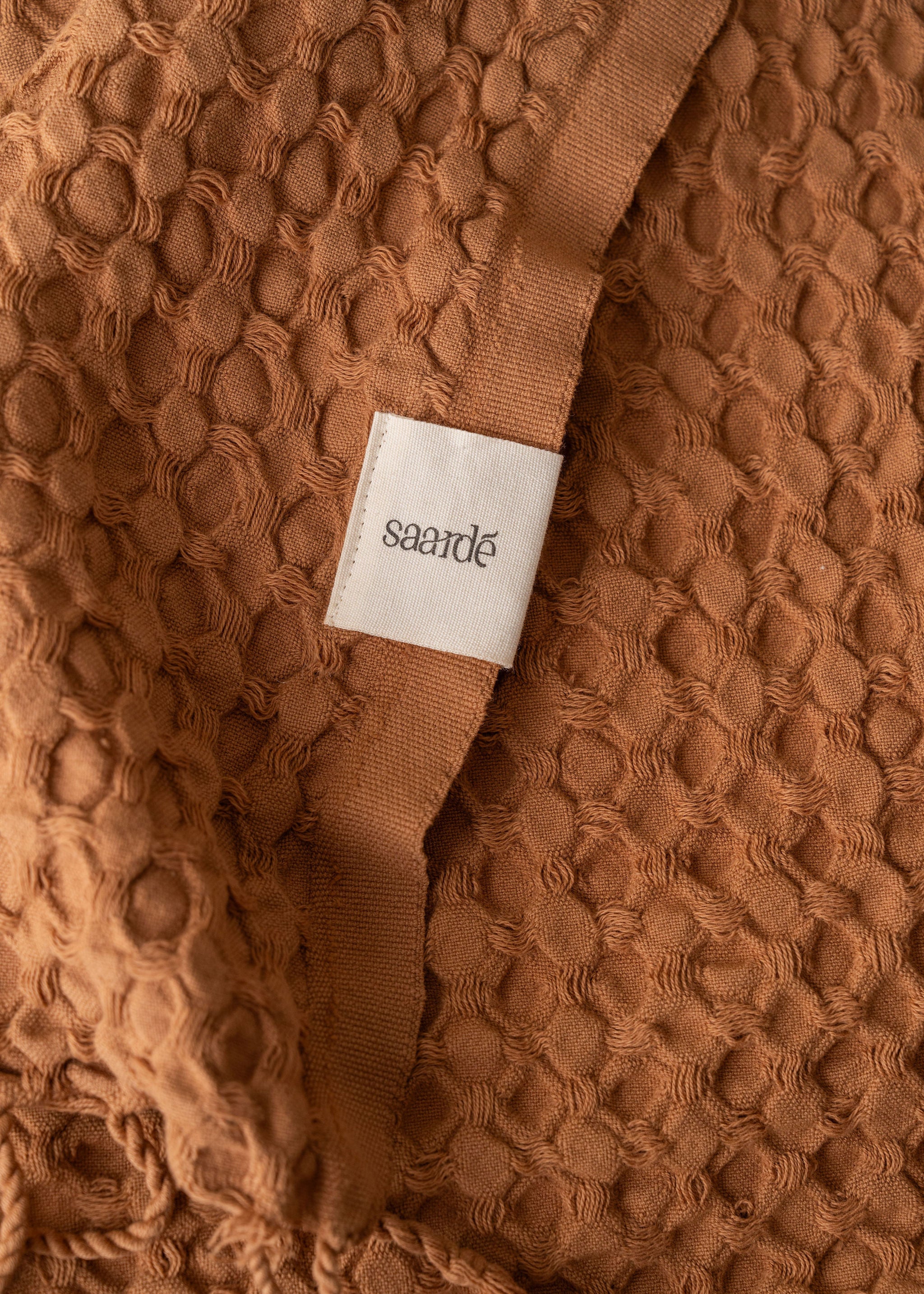 Corfu Cotton Throw | Terracotta - - - Saardé - Saardé.