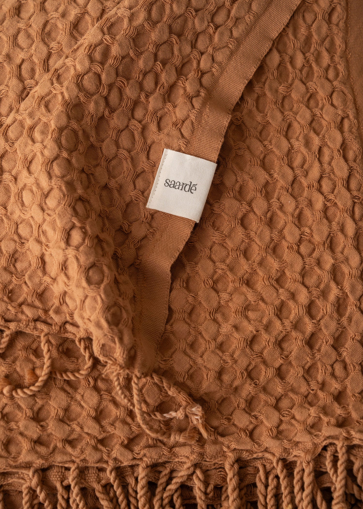 Corfu Cotton Throw | Terracotta - - - Saardé - Saardé.