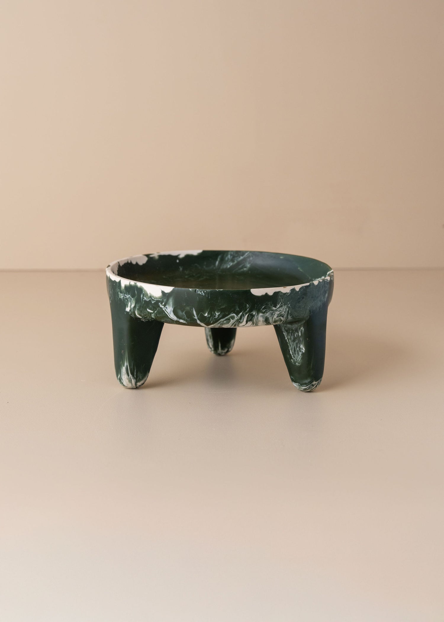 Flow Resin Structured Fruit Bowl | Dark Jade - - - Saardé - Saardé.
