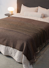 Zêzere Wool Bed Cover | Brown - - - Saardé - Saardé.