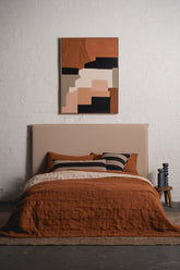 Enes Quilted Bed Cover | Terracotta - - - Saardé - Saardé.