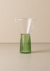 Kairos Wine Glass | Clear/Green - - - Saardé - Saardé.