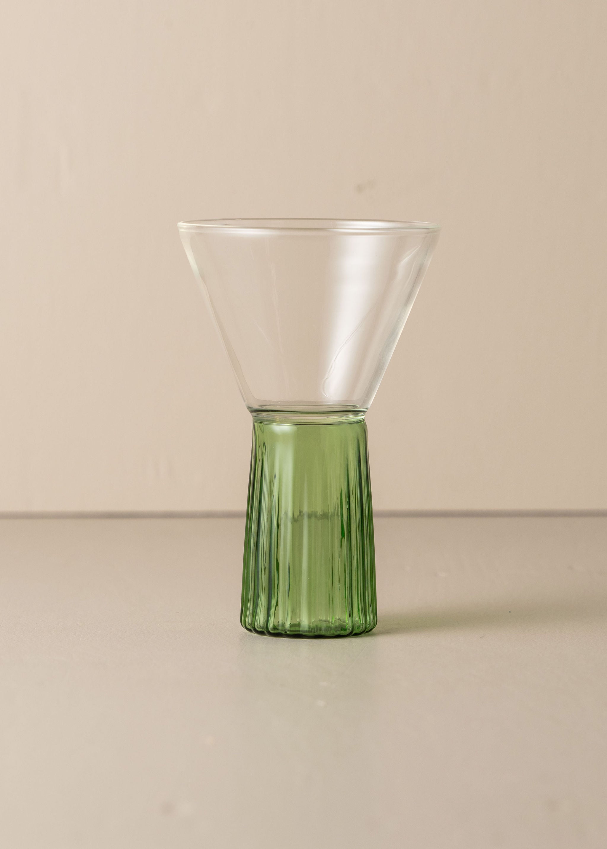 Kairos Wine Glass | Clear/Green - - - Saardé - Saardé.