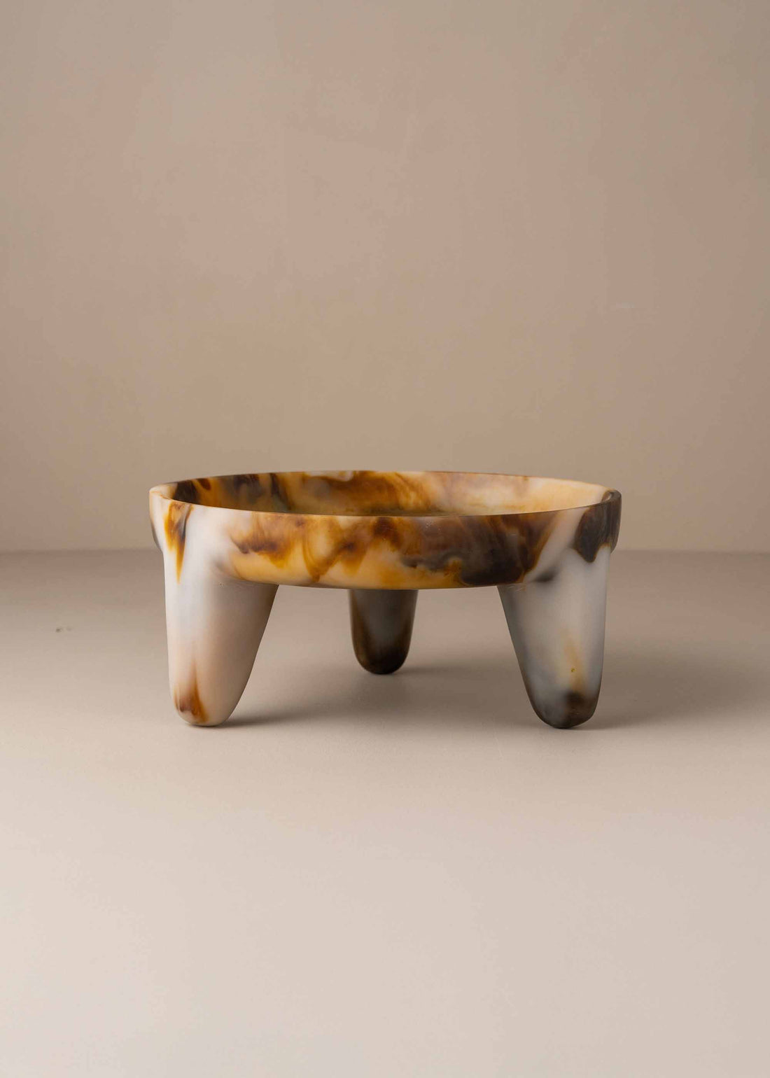 Flow Resin Structured Fruit Bowl | Iced Coffee - - - Saardé - Saardé.