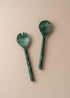 Flow Resin Salad Server | Dark Jade - - - Saardé - Saardé.