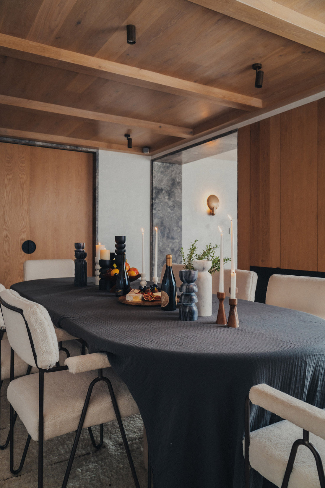 Enes Tablecloth | Charcoal -  -  - Saardé - Saardé.