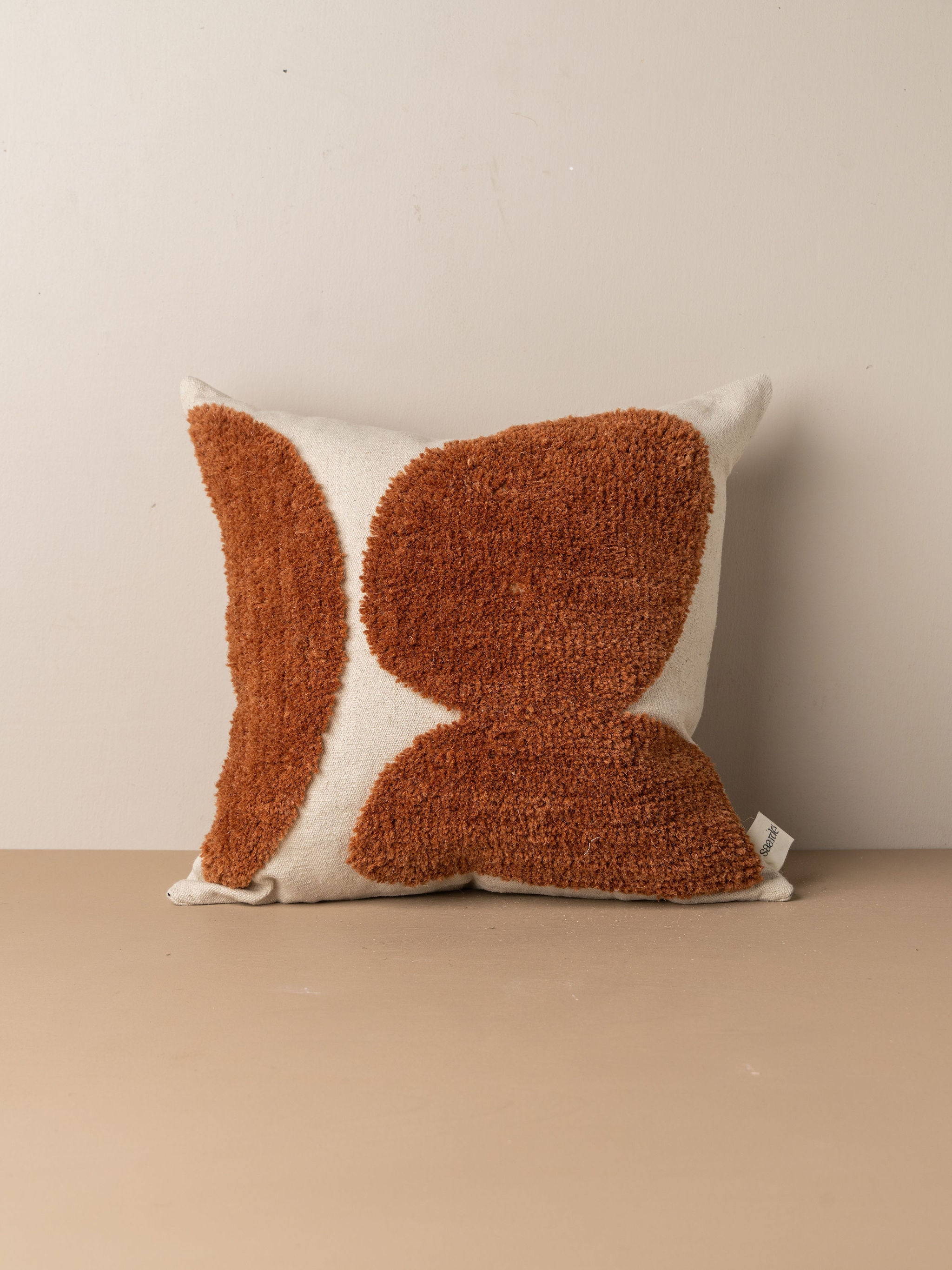 Abstract Square Cushion - Terracotta - Square (With Feather Insert) - Square (With Feather Insert) - Saardé Wholesale AU - Saardé.