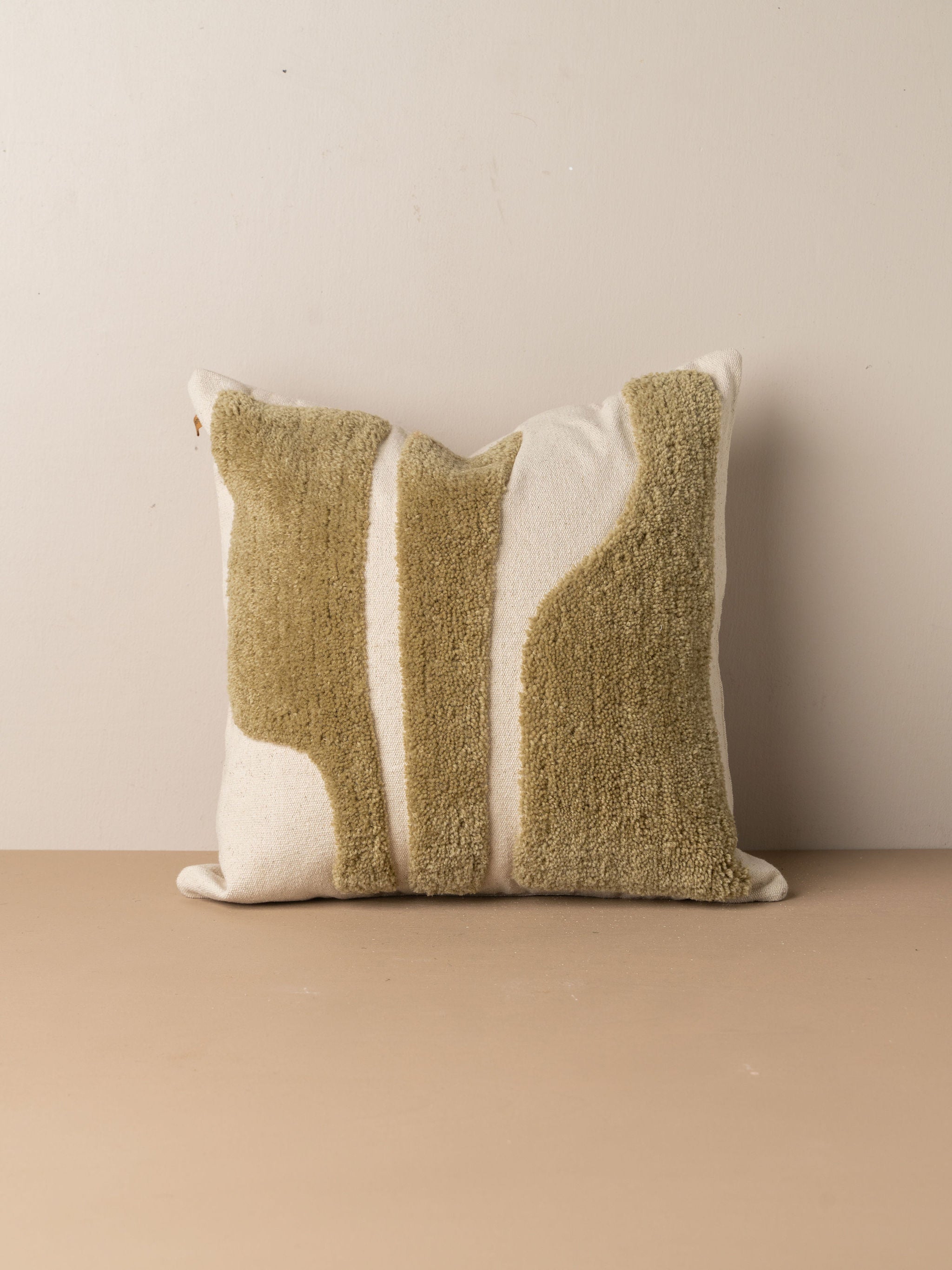 Abstract Square Cushion - Olive - Square (With Feather Insert) - Square (With Feather Insert) - Saardé Wholesale AU - Saardé.