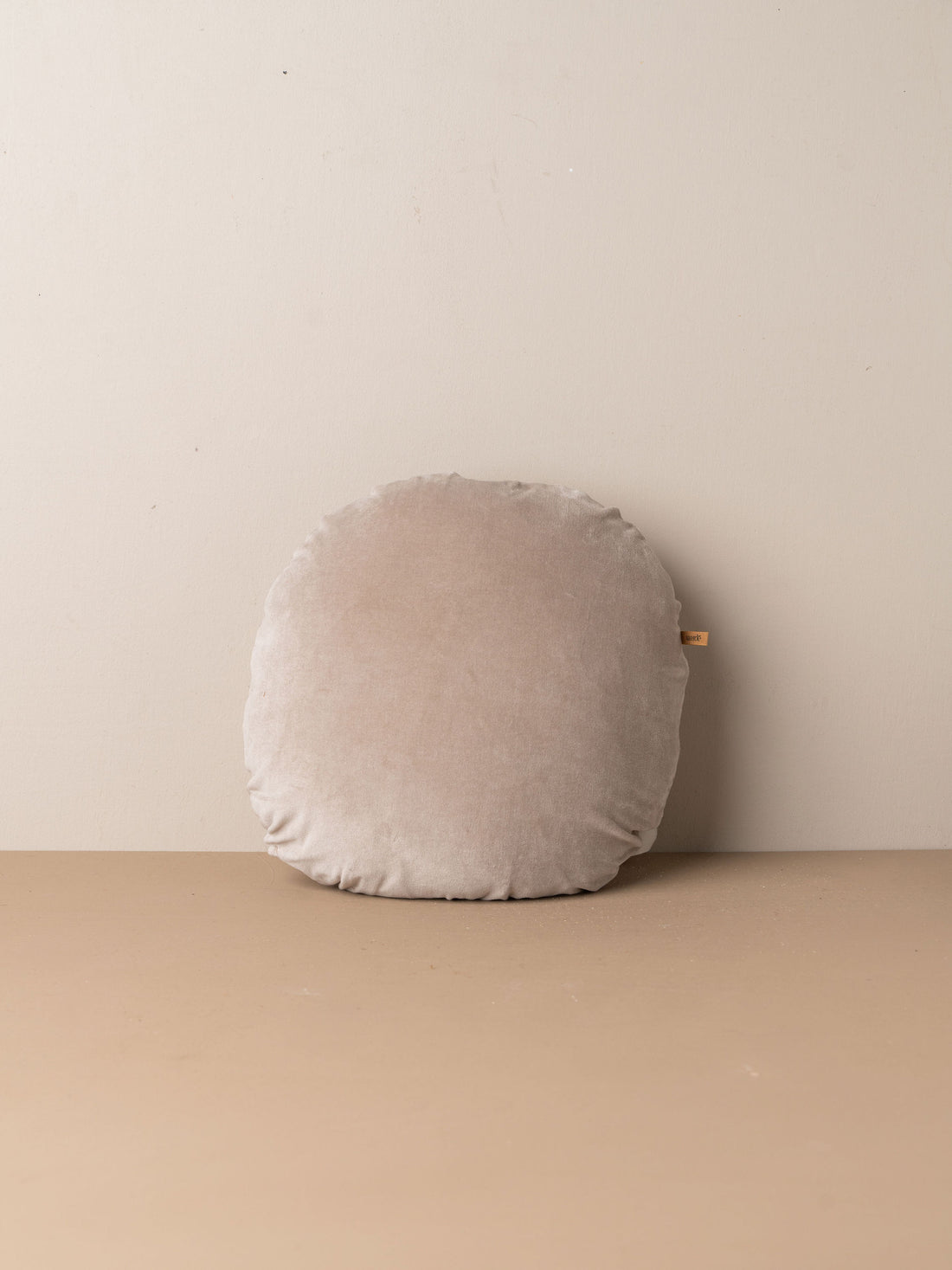 Linen/Velvet Round Cushion | Stone - Default Title - Default Title - Saardé - Saardé.