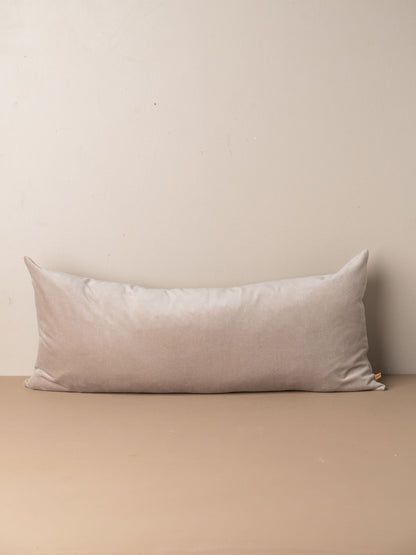 Linen/Velvet Bolster Cushion | Stone - Default Title - Default Title - Saardé - Saardé.