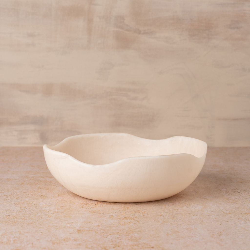 Flow Resin Salad Bowl | Marshmallow - Small - Small - Saardé - Saardé.