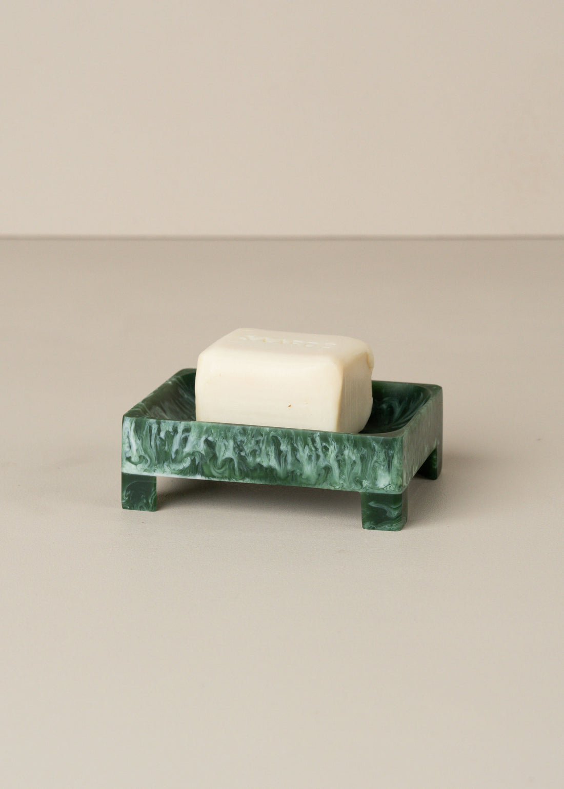 Flow Resin Structured Soap Dish | Dark Jade - - - Saardé - Saardé.