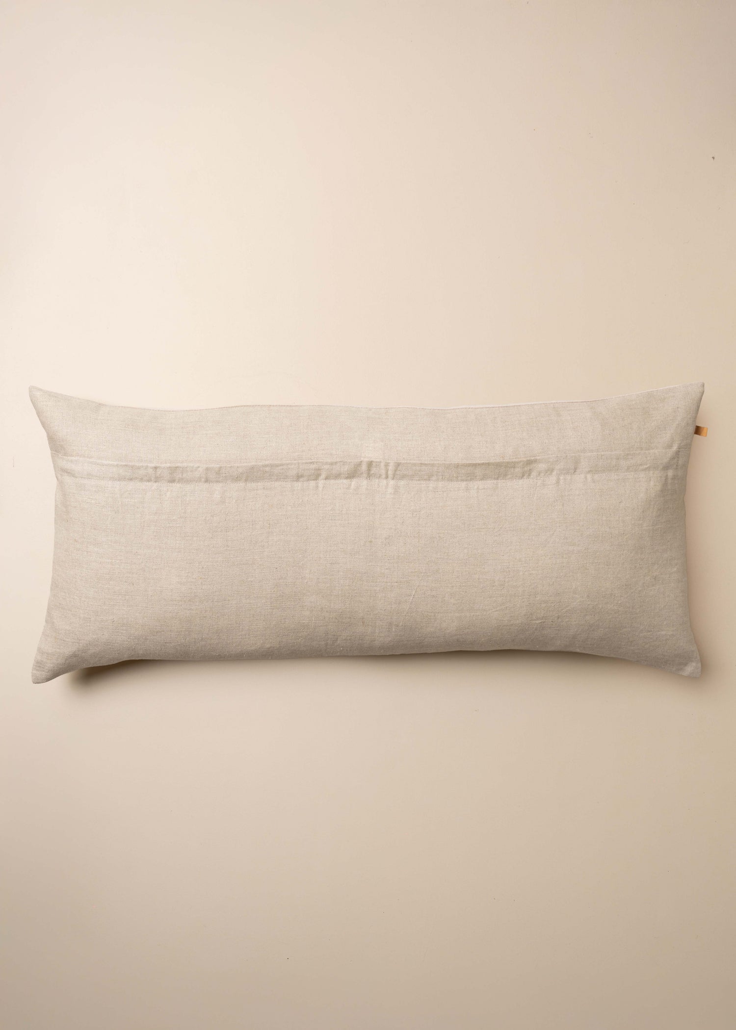 Linen/Velvet Bolster Cushion | Truffle - - - Saardé - Saardé.