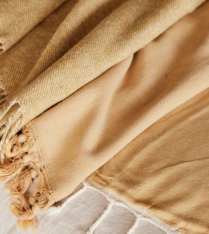 Vintage Wash Cotton Blanket | Nutmeg -  -  - Saardé - Saardé.