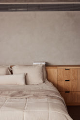 Linen Quilted Bed Cover | Natural -  -  - Saardé - Saardé.