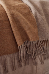 Two Tone Wool Throw | Camel/Latte -  -  - Saardé - Saardé.