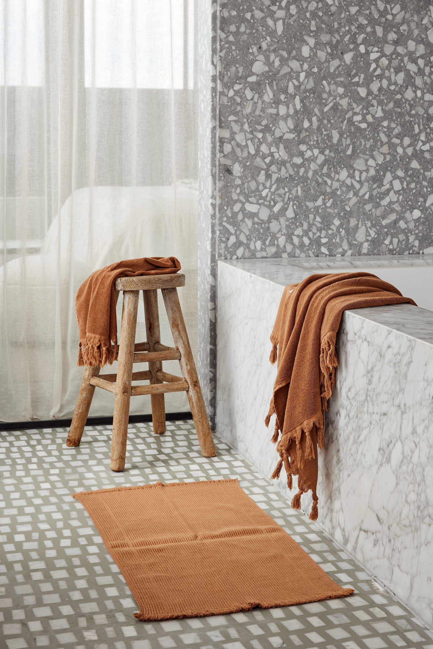 Vintage Wash Towel Collection | Terracotta -  -  - Saardé - Saardé.