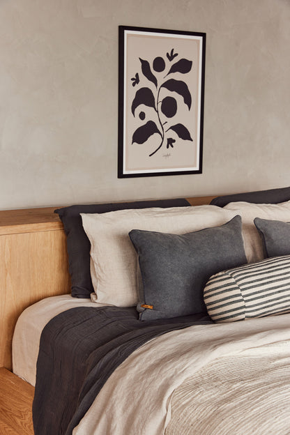 Enes Standard Pillowcases | Charcoal | Set of 2 - - - Saardé - Saardé.