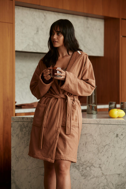 Vintage Wash Robe | Terracotta -  -  - Saardé - Saardé.