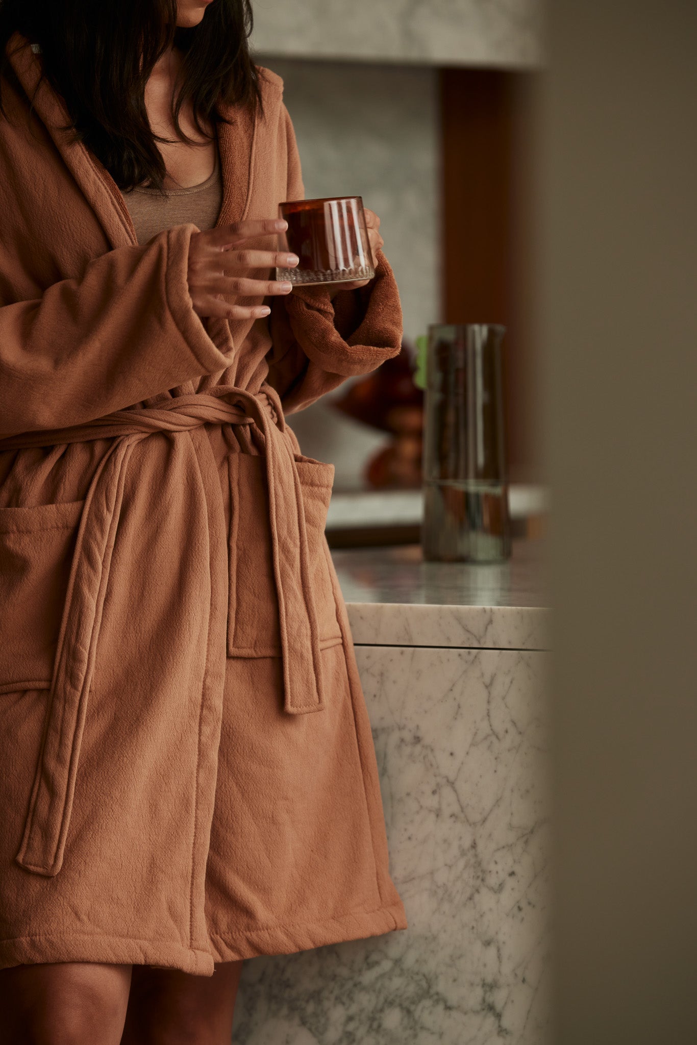 Vintage Wash Robe | Terracotta - - - Saardé - Saardé.