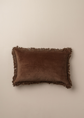 Velvet Cushion | Chocolate - Lumbar (Include Feather Insert) - Lumbar (Include Feather Insert) - Saardé - Saardé.