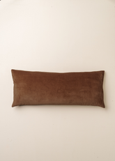 Velvet Bolster Cushion | No Fringe | Chocolate -  -  - Saardé - Saardé.