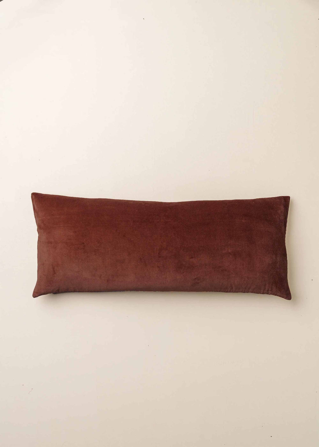 Velvet Bolster Cushion | No Fringe | Chocolate - - - Saardé - Saardé.