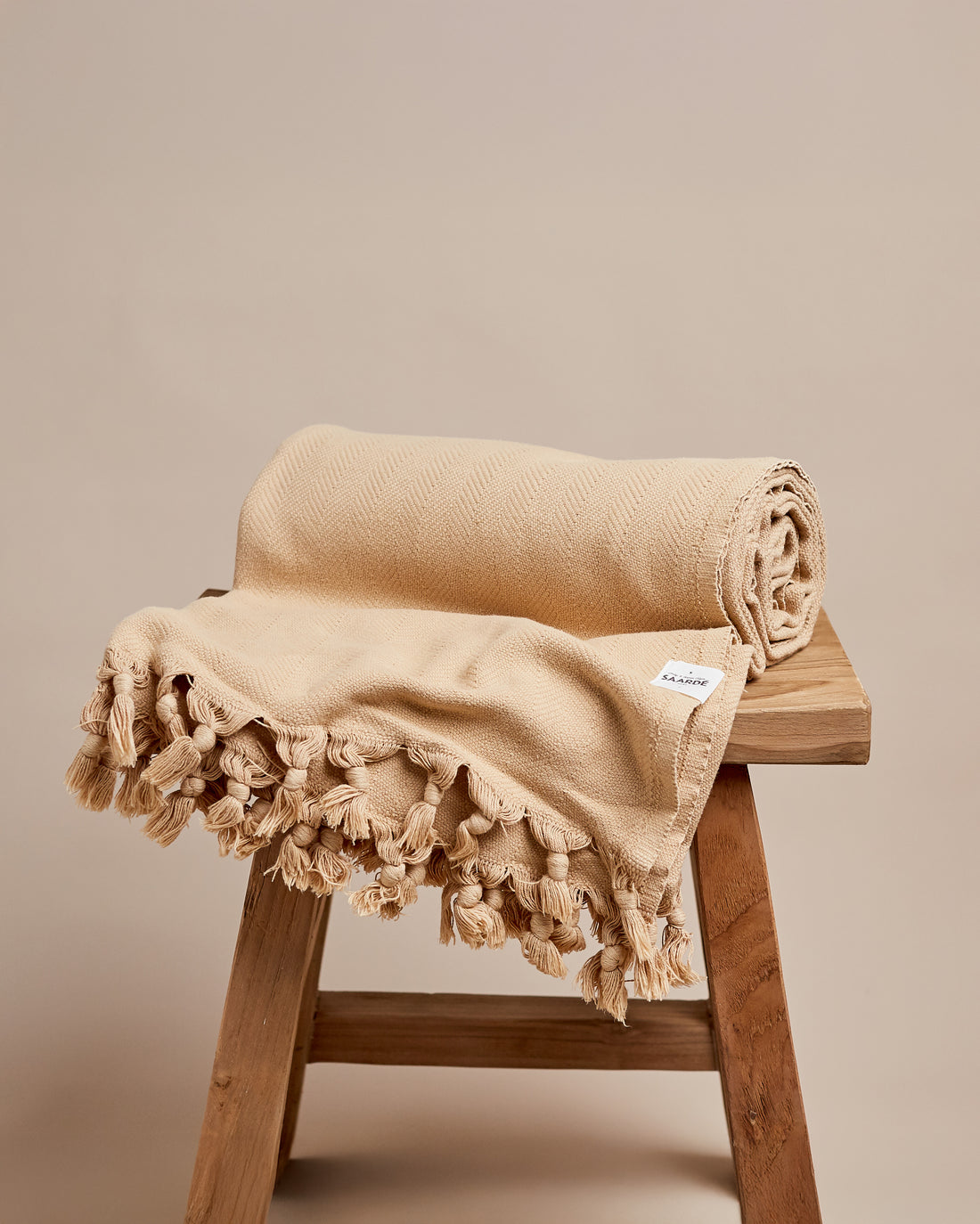 Vintage Wash Cotton Blanket | Nutmeg - - - Saardé - Saardé.