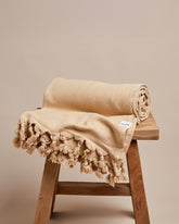 Vintage Wash Cotton Blanket | Nutmeg - - - Saardé - Saardé.