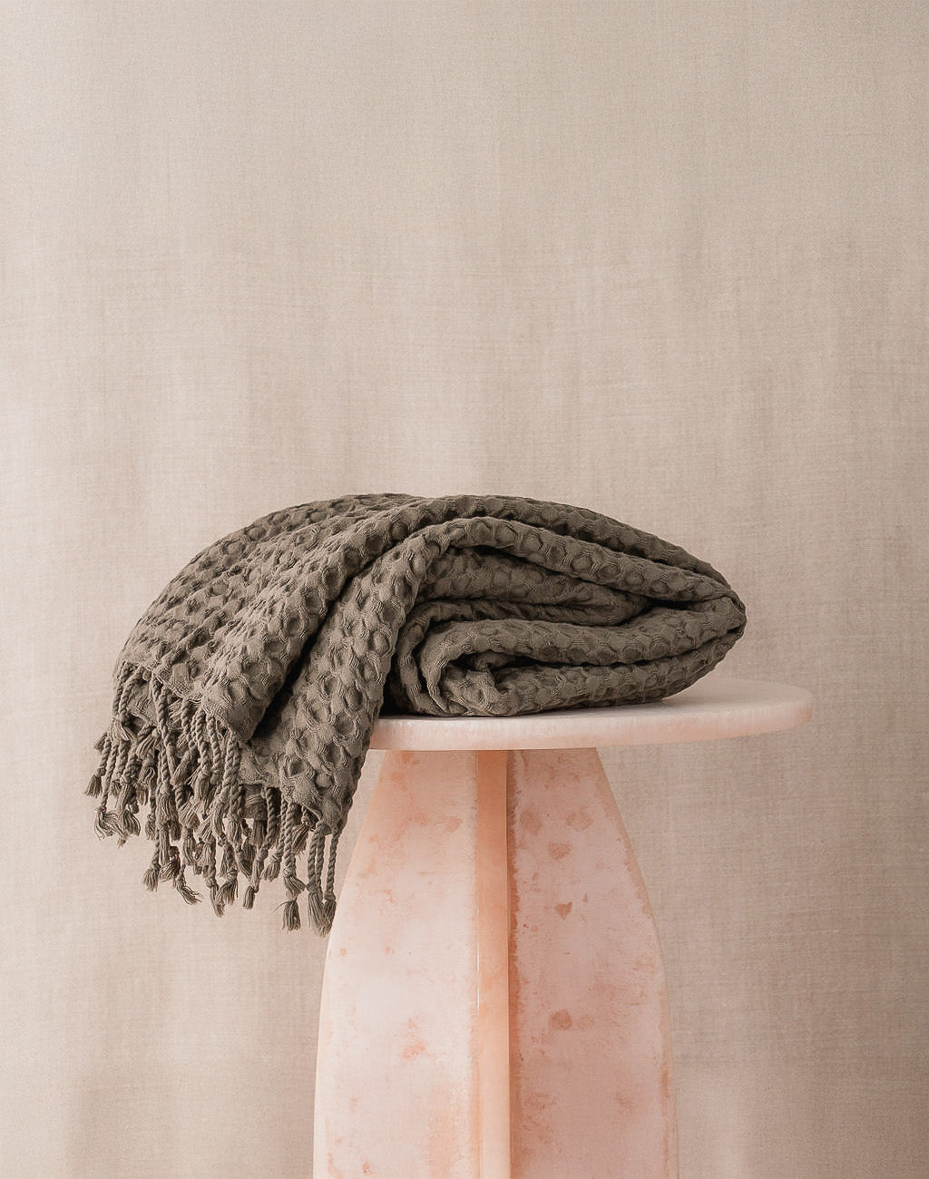 Corfu Cotton Throw | Olive - - - Saardé - Saardé.