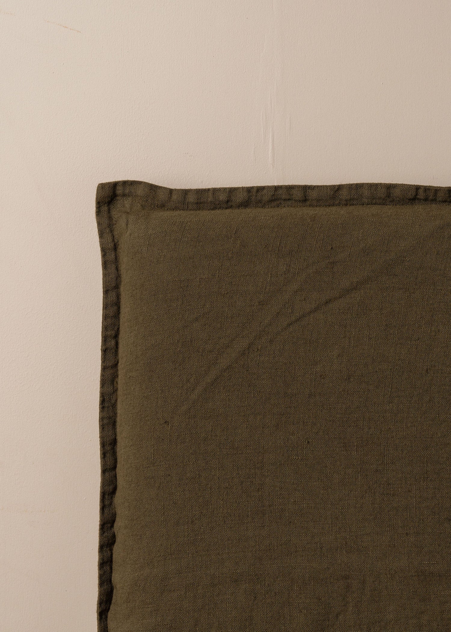 Sanctuary Linen Bed Head with Slipcover | Dark Olive - - - Saardé - Saardé.