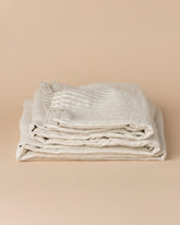 Linen Flat Sheet | Natural Stripe - - - Saardé - Saardé.