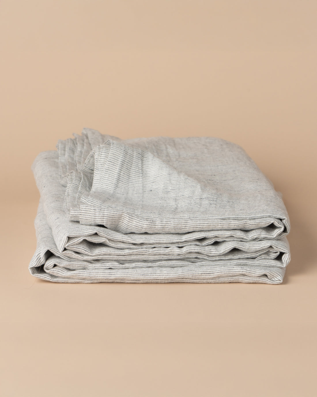Linen Flat Sheet | Pin Stripe
