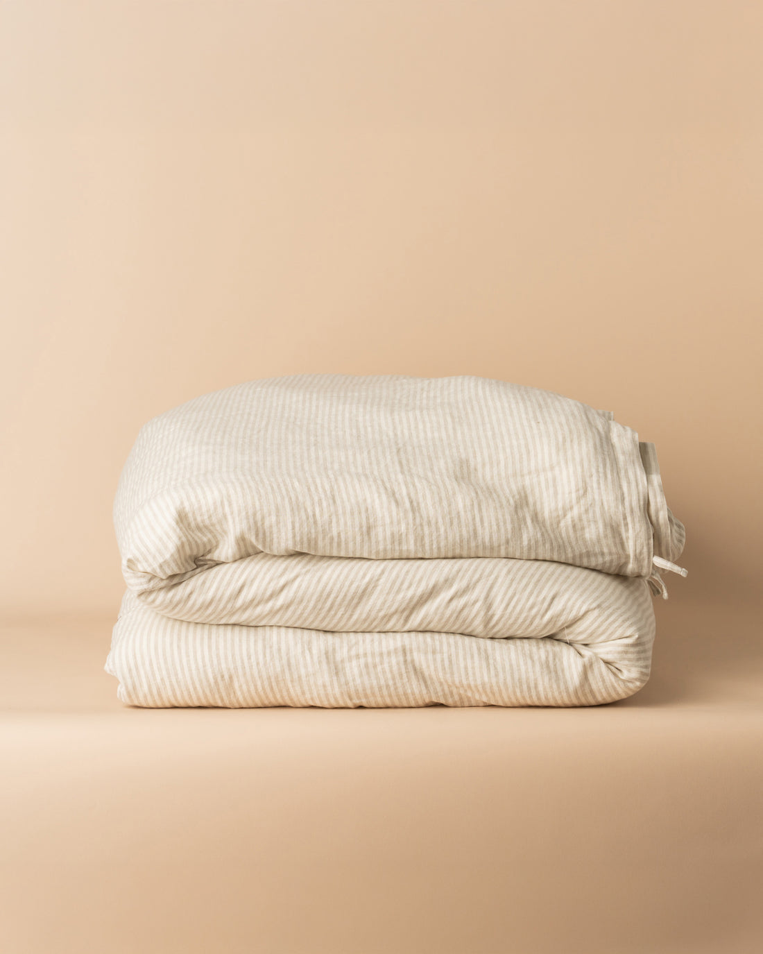 Linen Duvet Cover | Natural Stripe