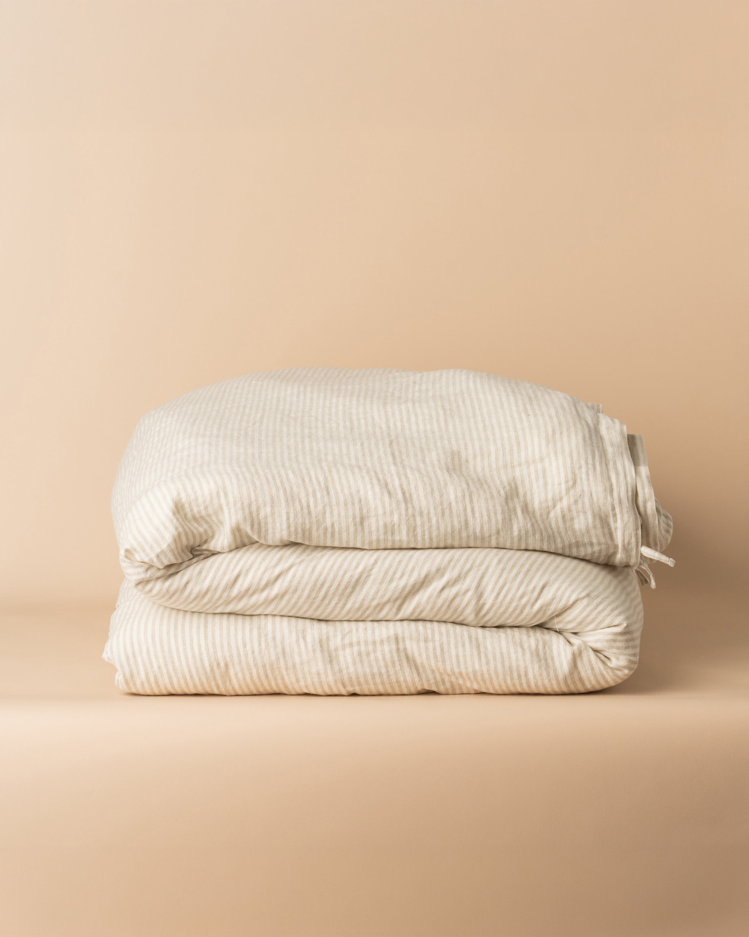 Linen Duvet Cover | Natural Stripe - - - Saardé - Saardé.
