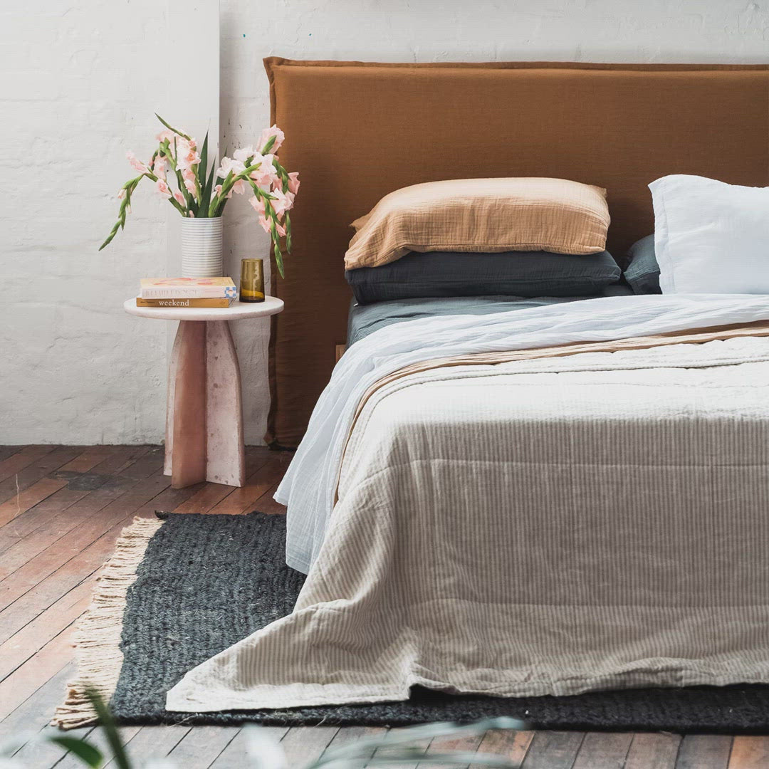 Sanctuary Linen Bed Head with Slipcover | Oatmeal