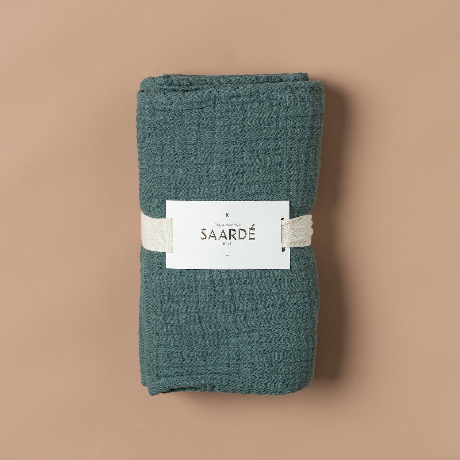 Enes Crinkle Baby Blanket | Tuscan Green -  -  - Saardé - Saardé.