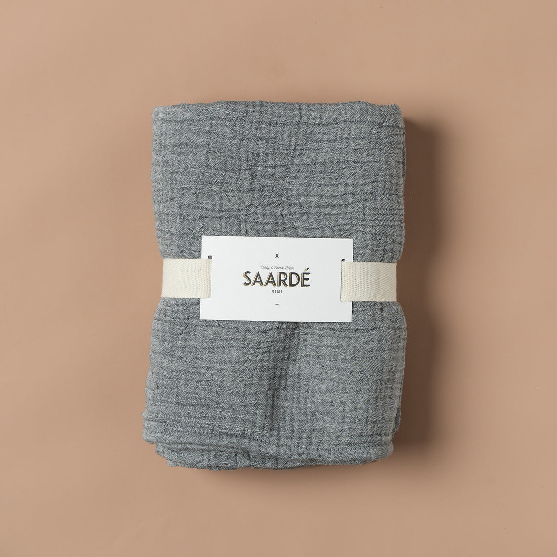 Enes Crinkle Baby Blanket | Charcoal -  -  - Saardé - Saardé.