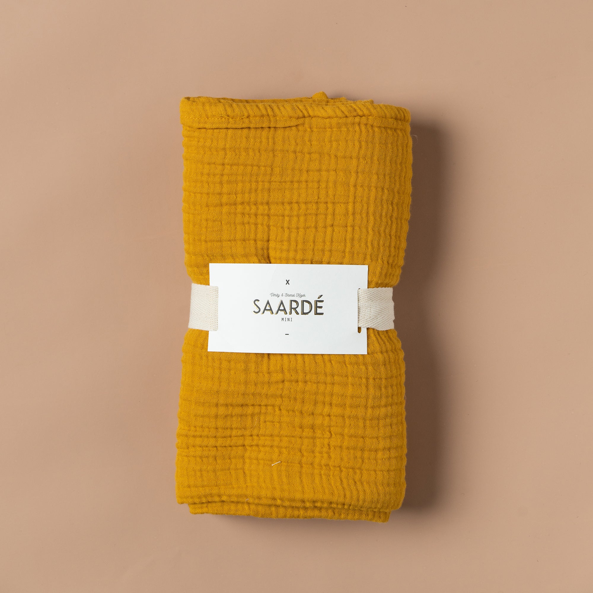 Enes Crinkle Baby Blanket | Turmeric -  -  - Saardé - Saardé.