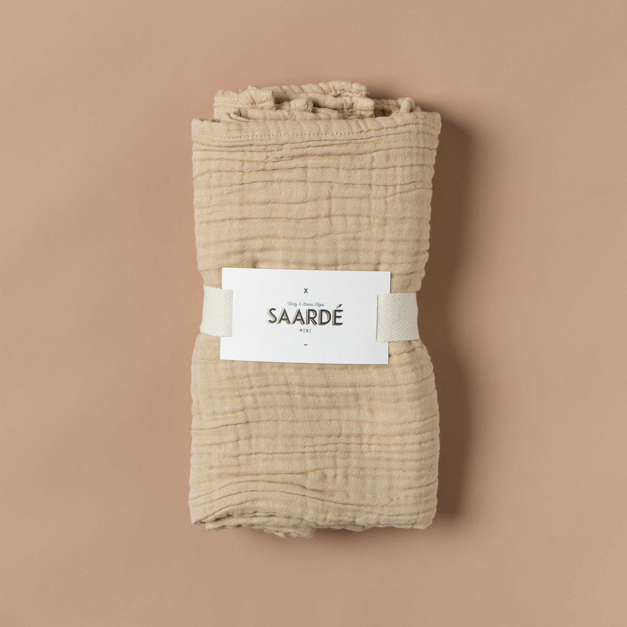 Enes Crinkle Baby Blanket | Sand/Clay -  -  - Saardé - Saardé.