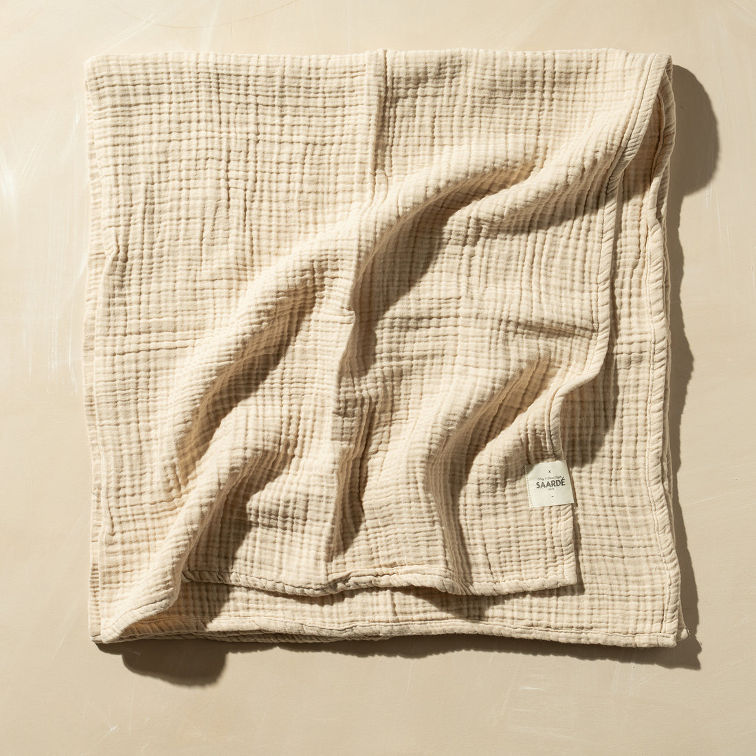 Enes Crinkle Baby Blanket | Clay -  -  - Saardé - Saardé.