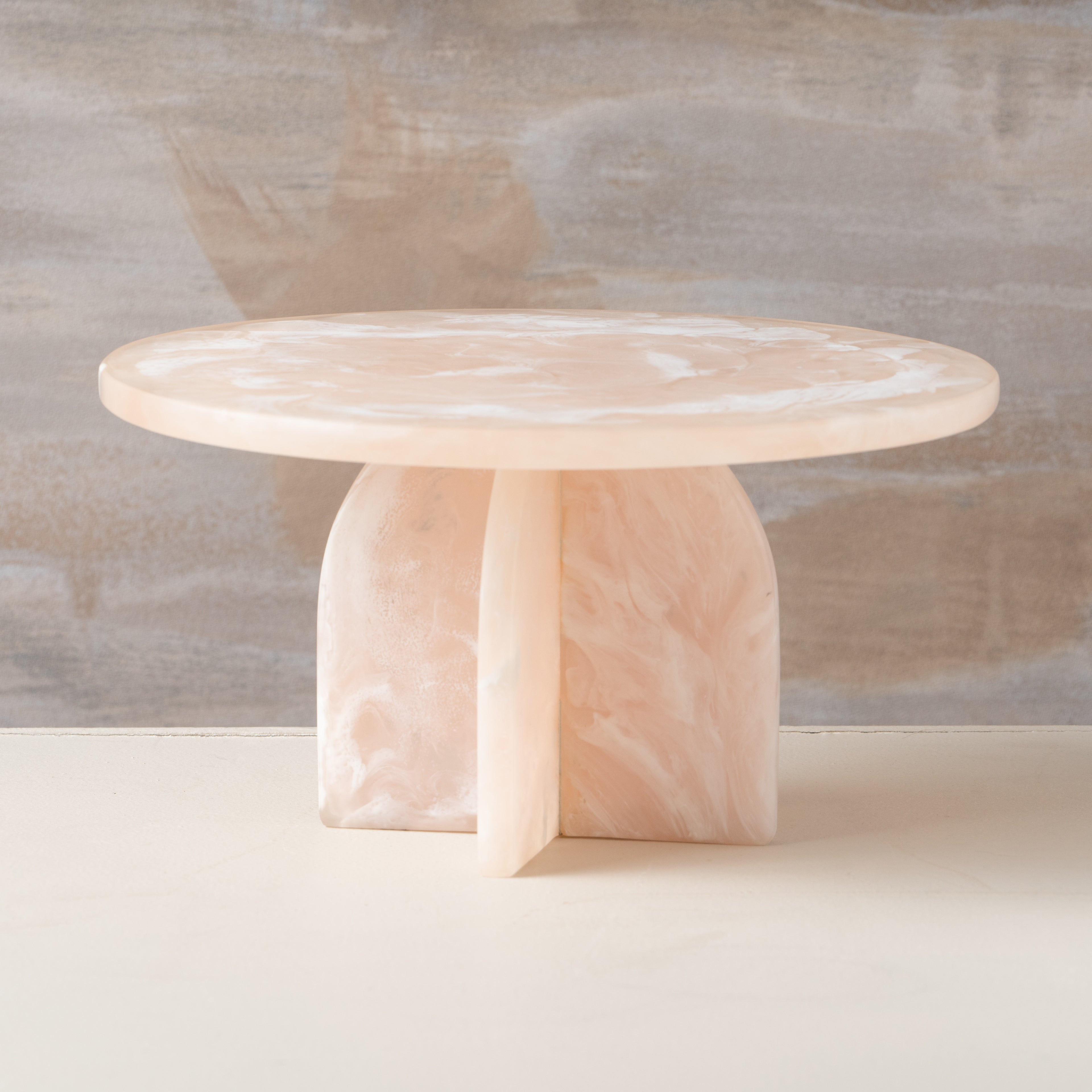 Flow Resin Cake Stand | Peach Blush -  -  - Saardé - Saardé.