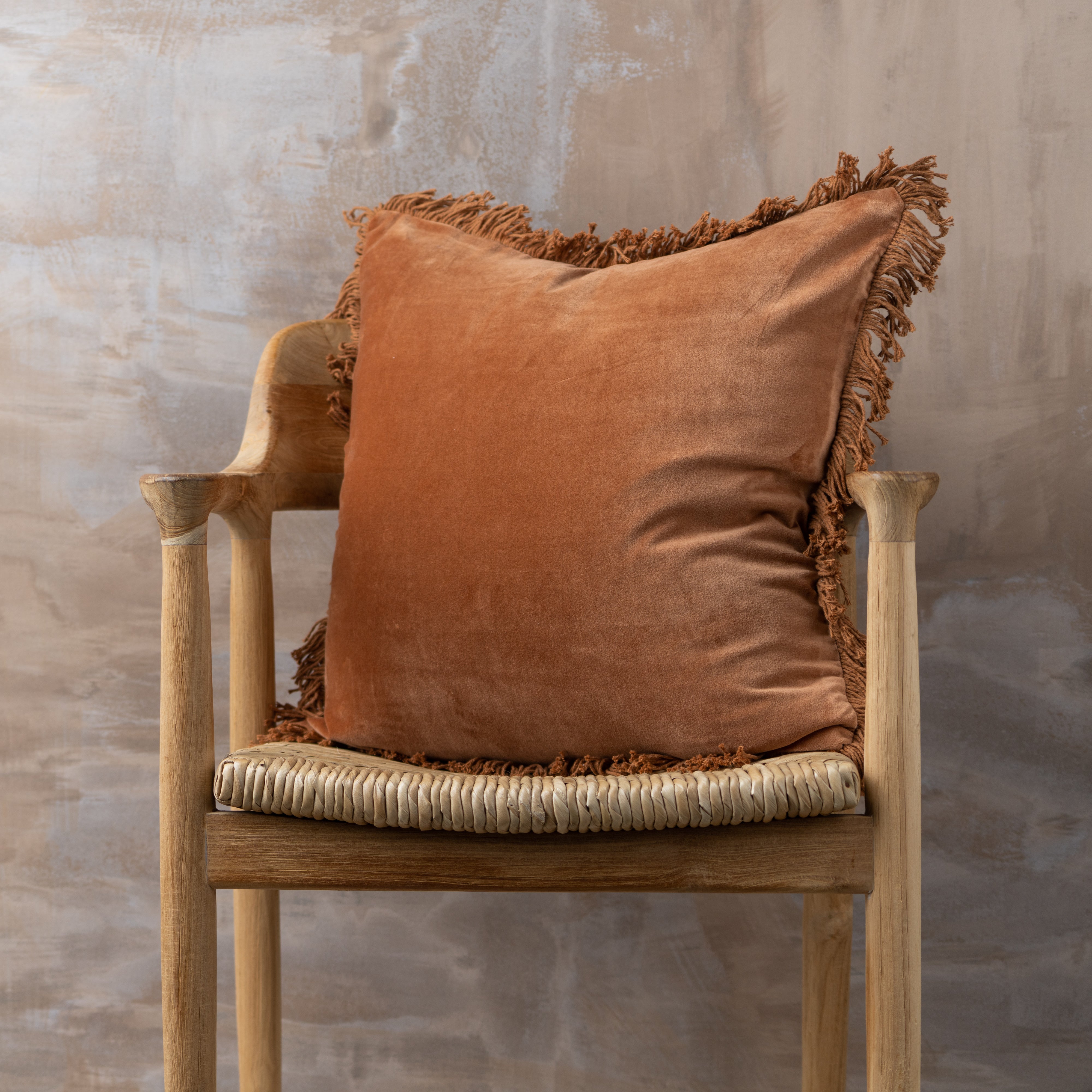 Terracotta clearance velvet cushions