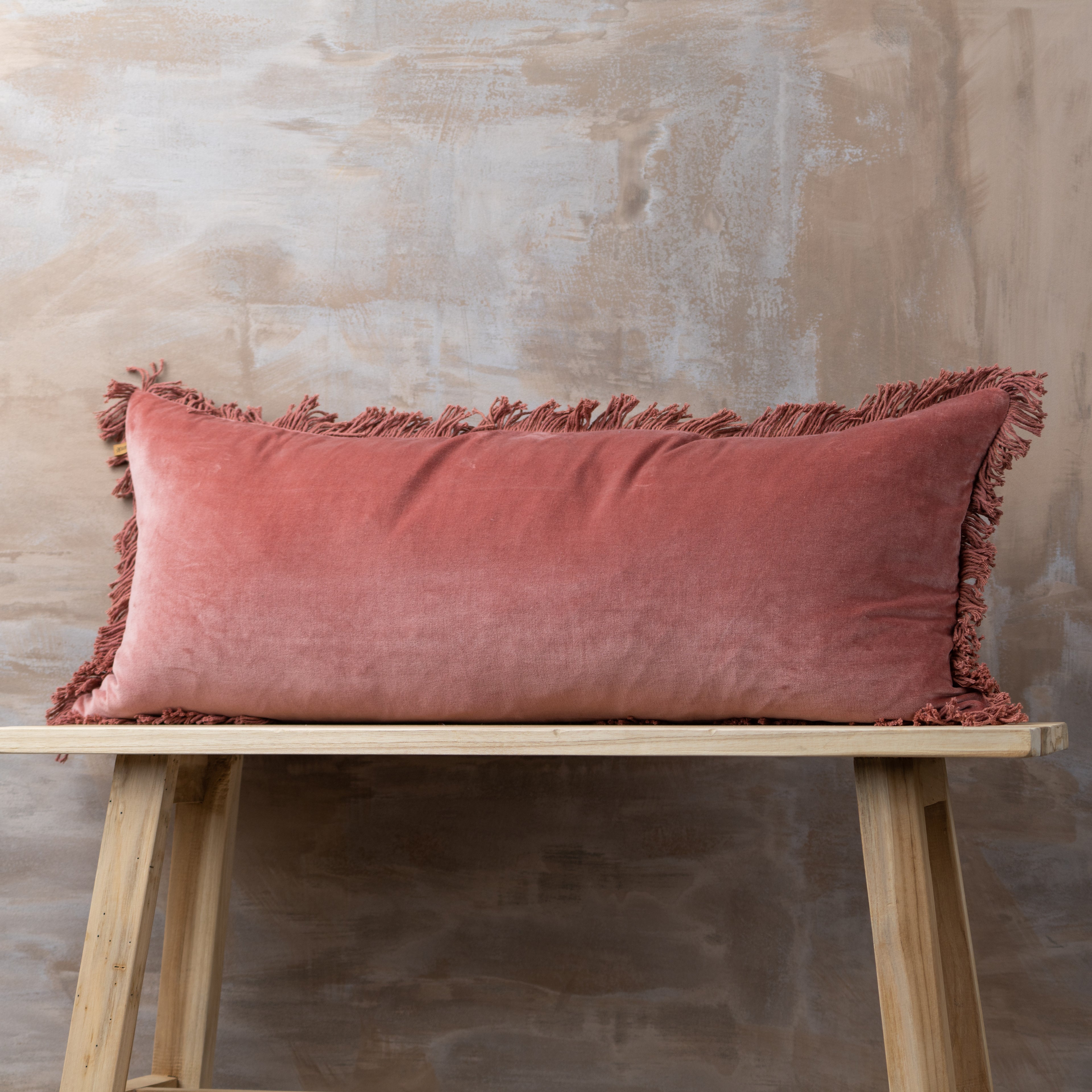 Velvet Bolster Cushion | Guava -  -  - Saardé - Saardé.