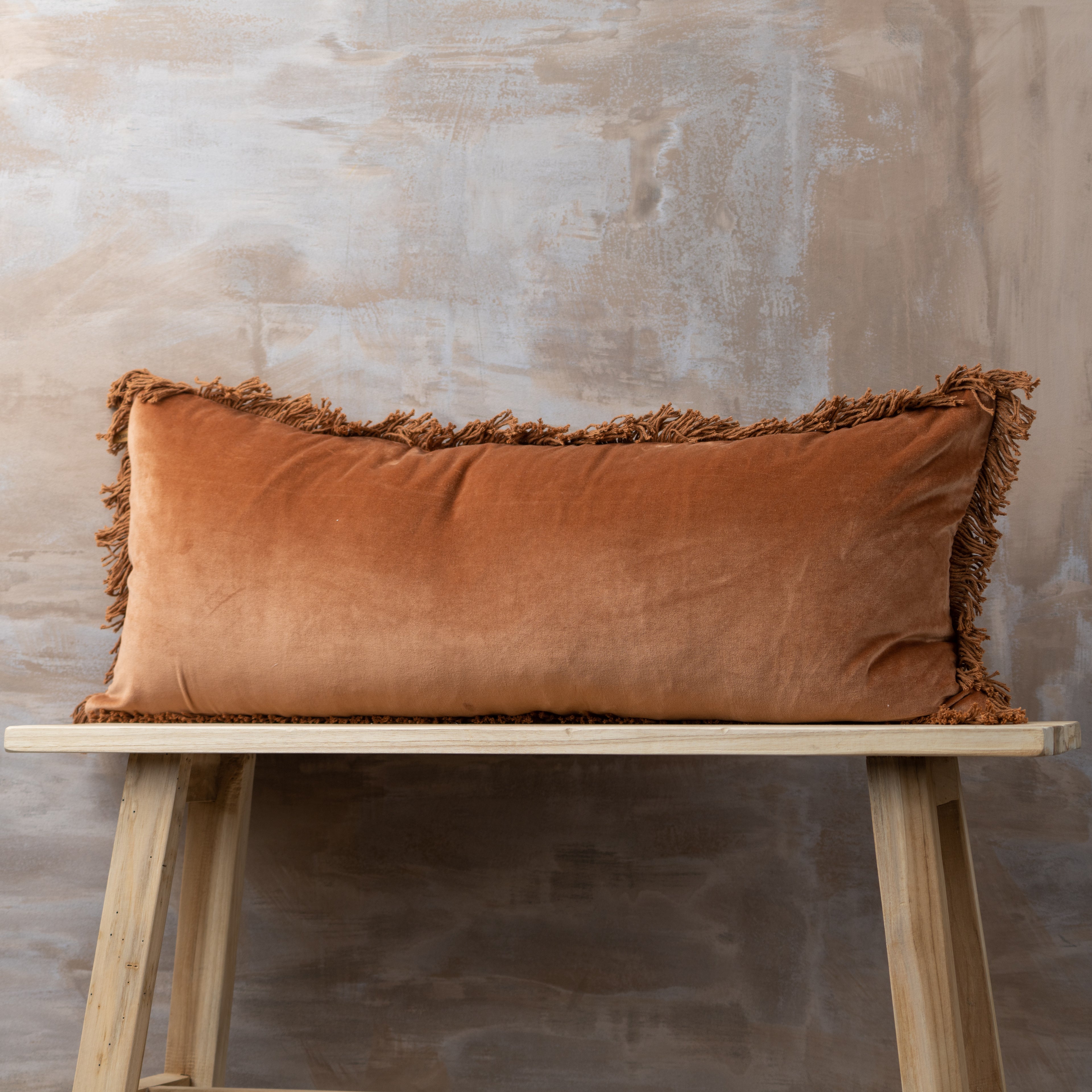 Velvet Bolster Cushion | Terracotta -  -  - Saardé - Saardé.