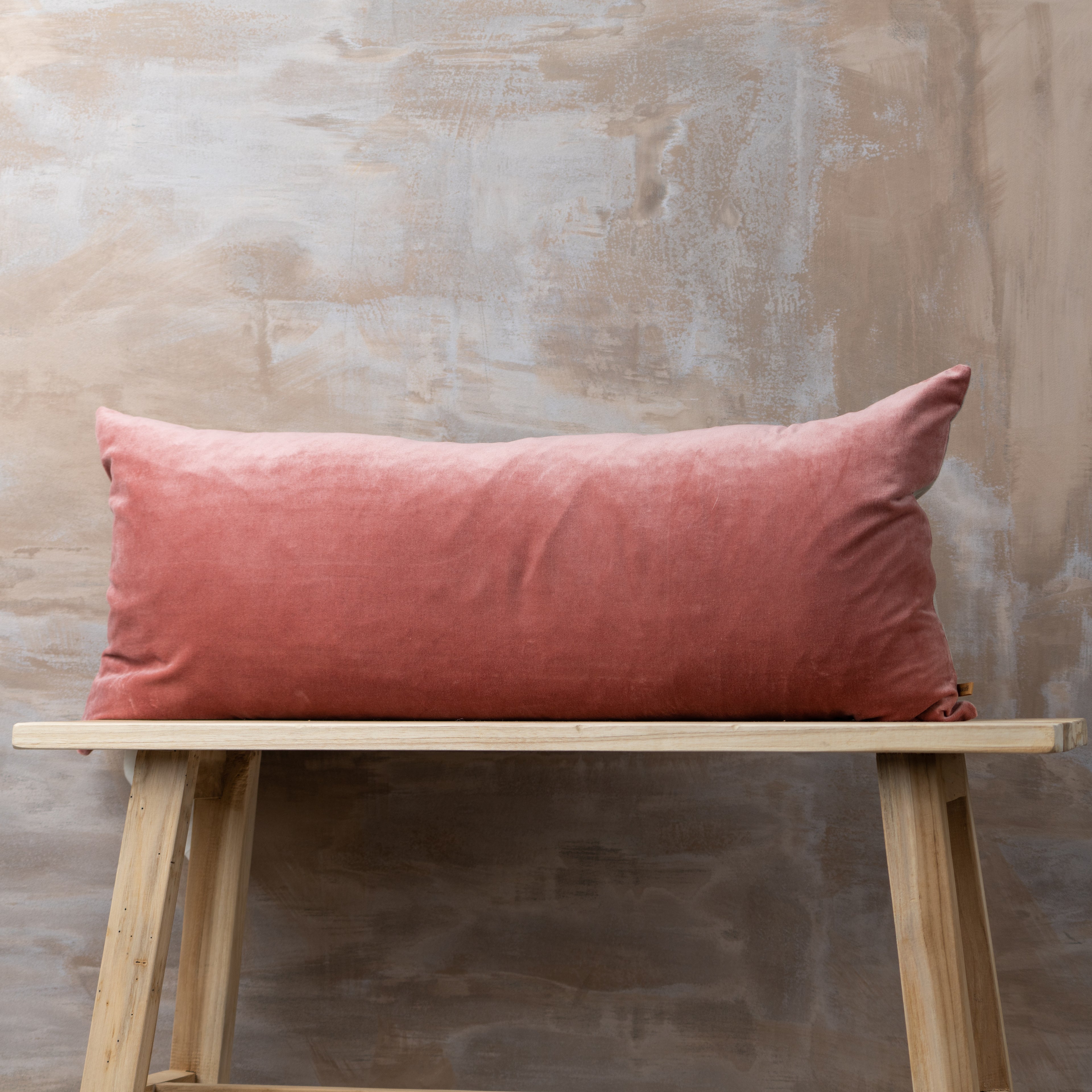 Linen/Velvet Bolster Cushion | Guava - Default Title - Default Title - Saardé - Saardé.